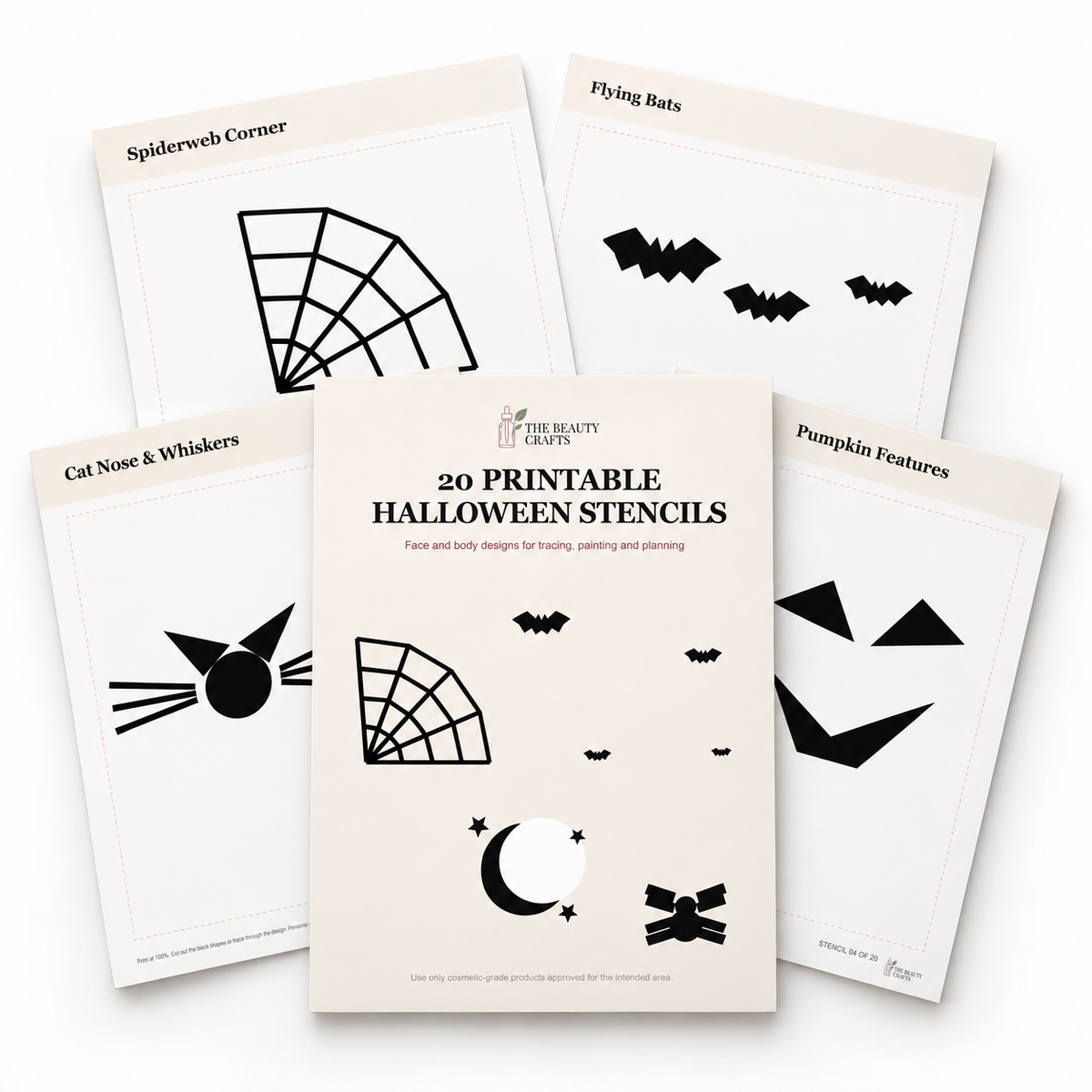 20 Halloween-Schablonen